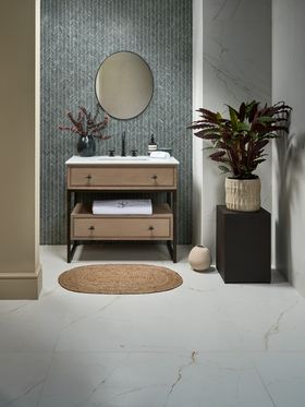 Ca' Pietra Athens Marble Amazon Mosaic & Sculpture Porcelain Oro