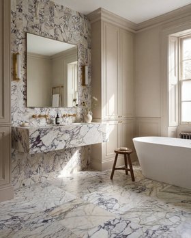 Ca' Pietra Medici Viola Marble Bespoke Vanity