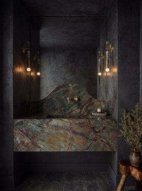 Ca' Pietra Rainforest Green Marble Bespoke Vanity