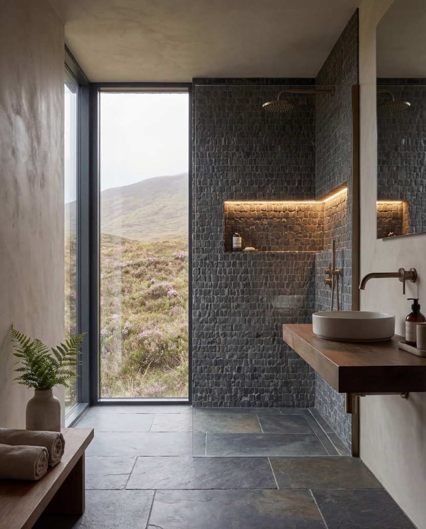 Ca' Pietra Enso Charcoal Strip & Metropolitan Slate