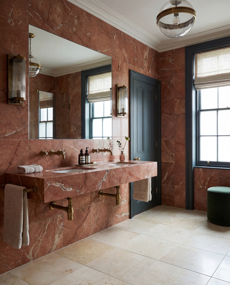 Ca' Pietra Versailles Marble Rouge Honed & Creme Honed