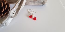 Swarovksi Crystal Heart Earrings - Siam