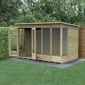 Beckwood Pent Summerhouse 10×6  Double Door  5 Windows  1 Opening