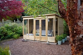 Beckwood Pent Summerhouse 10×6  Double Door  5 Windows  2 Opening