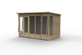 Beckwood Pent Summerhouse 10×6  Double Door  5 Windows  2 Opening