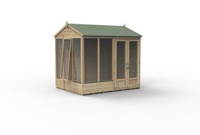 Beckwood Reverse Apex Summerhouse 8×6  Double Door  5 Windows  1 Opening