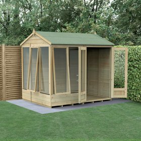 Beckwood Reverse Apex Summerhouse 8×6  Double Door  5 Windows  2 Opening