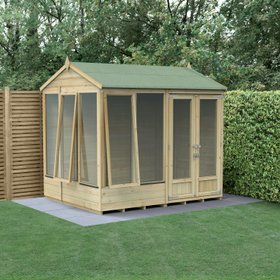 Beckwood Reverse Apex Summerhouse 8×6  Double Door  5 Windows  2 Opening