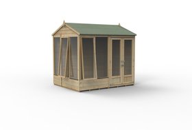 Beckwood Reverse Apex Summerhouse 8×6  Double Door  5 Windows  2 Opening