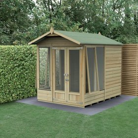 Beckwood Apex Summerhouse 8×6  Double Door  5 Windows  2 Opening