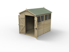 Timberdale 8x6 Apex Shed - Double Door - 4 Windows - 1 Opening