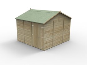 Timberdale 10×10 Reverse Apex Shed  Double Door  No Window