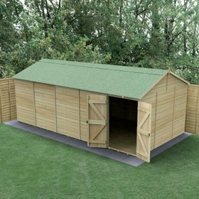 Timberdale 20×10 Reverse Apex Shed  Double Door  No Window