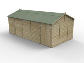 Timberdale 20×10 Reverse Apex Shed  Double Door  No Window