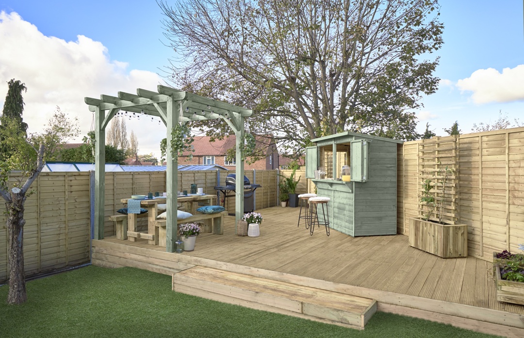 Shiplap Pressure Treated 6x3 Pent Garden Bar