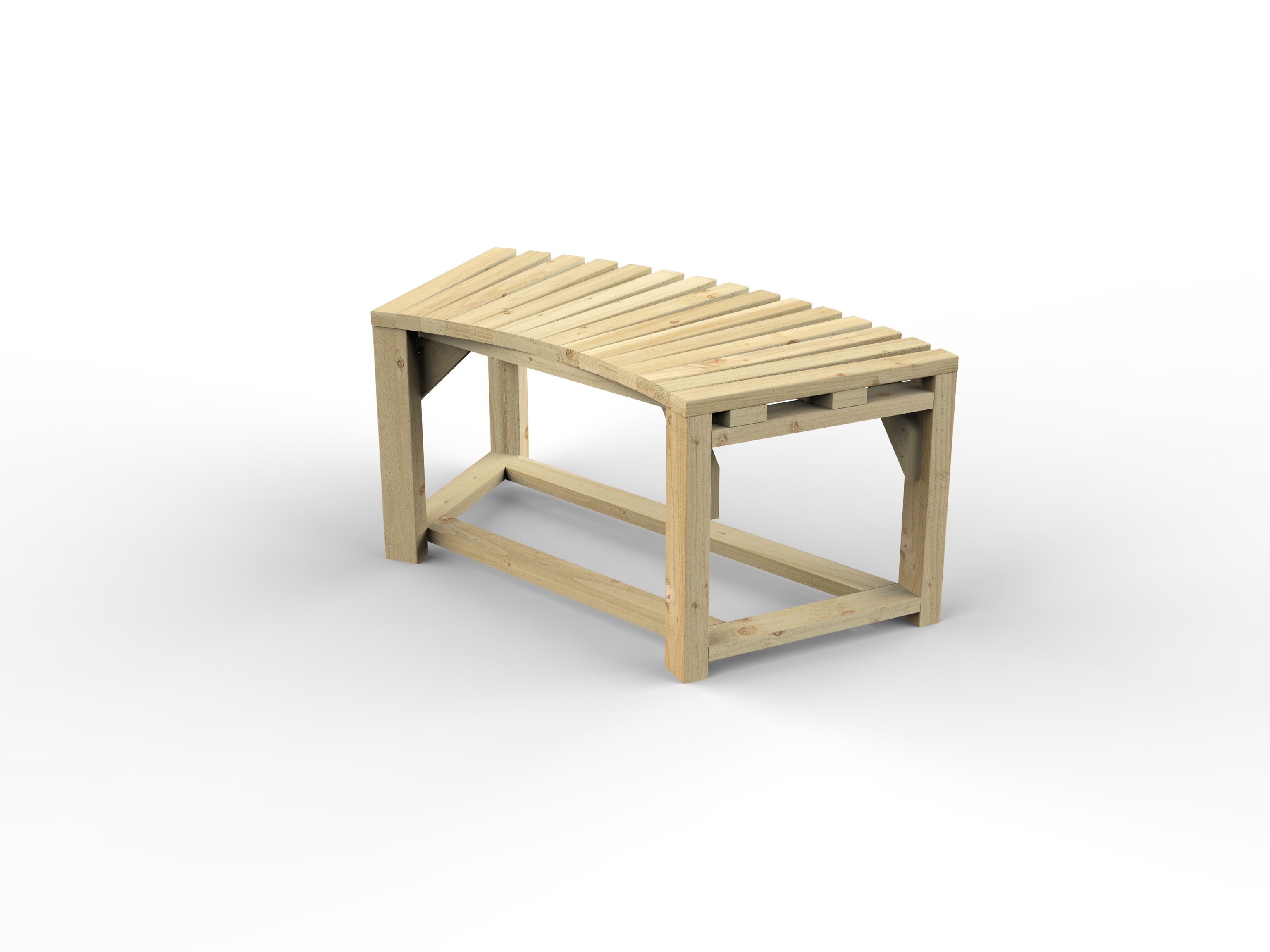Curved Firepit Bench