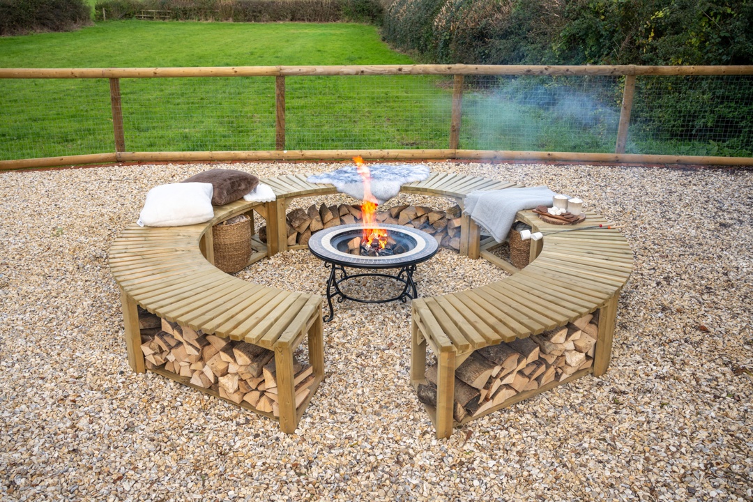 Curved Firepit Bench Pack of 2