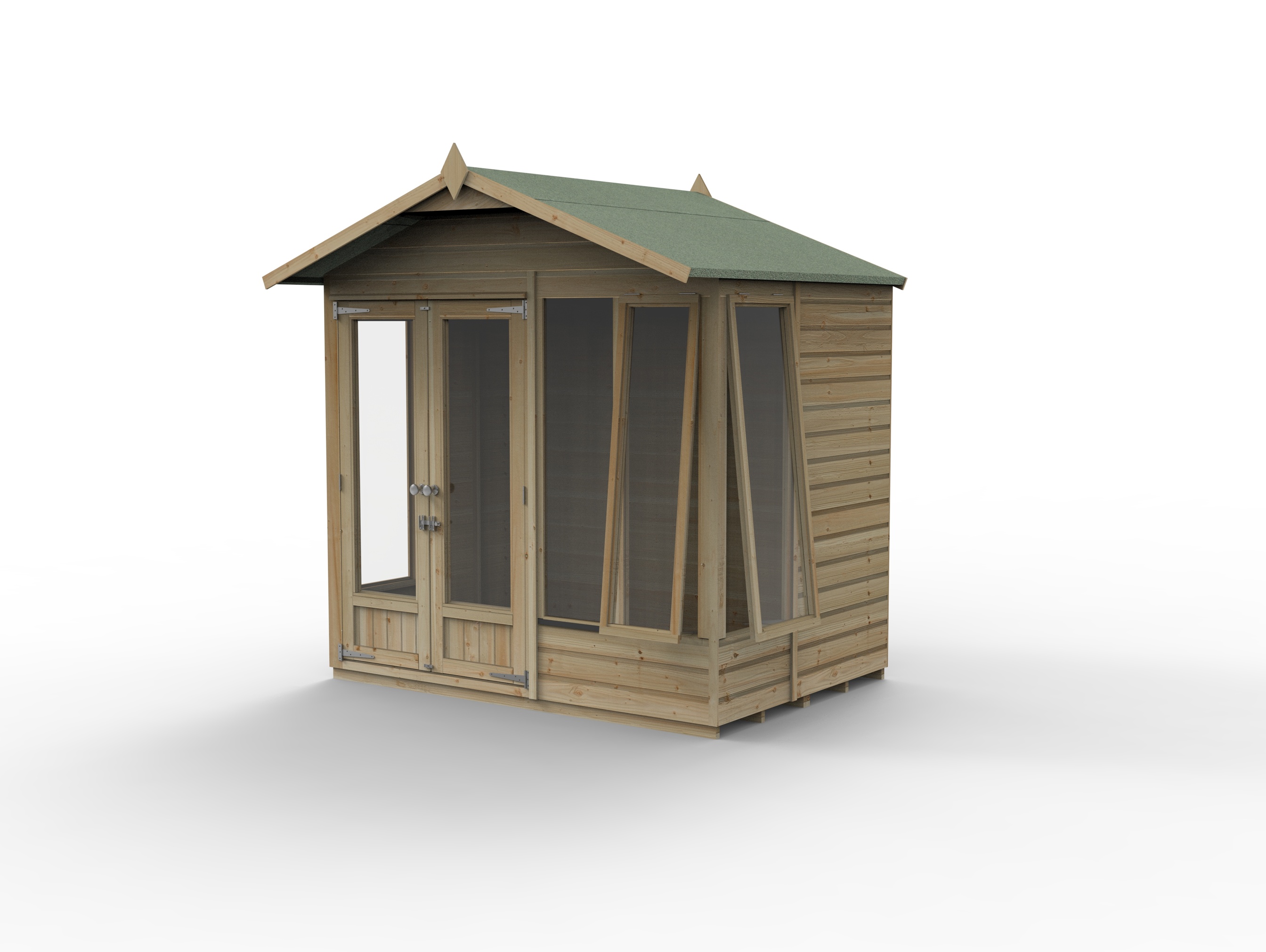 Beckwood Apex Summerhouse 7×5  Double Door  4 Windows  2 Opening