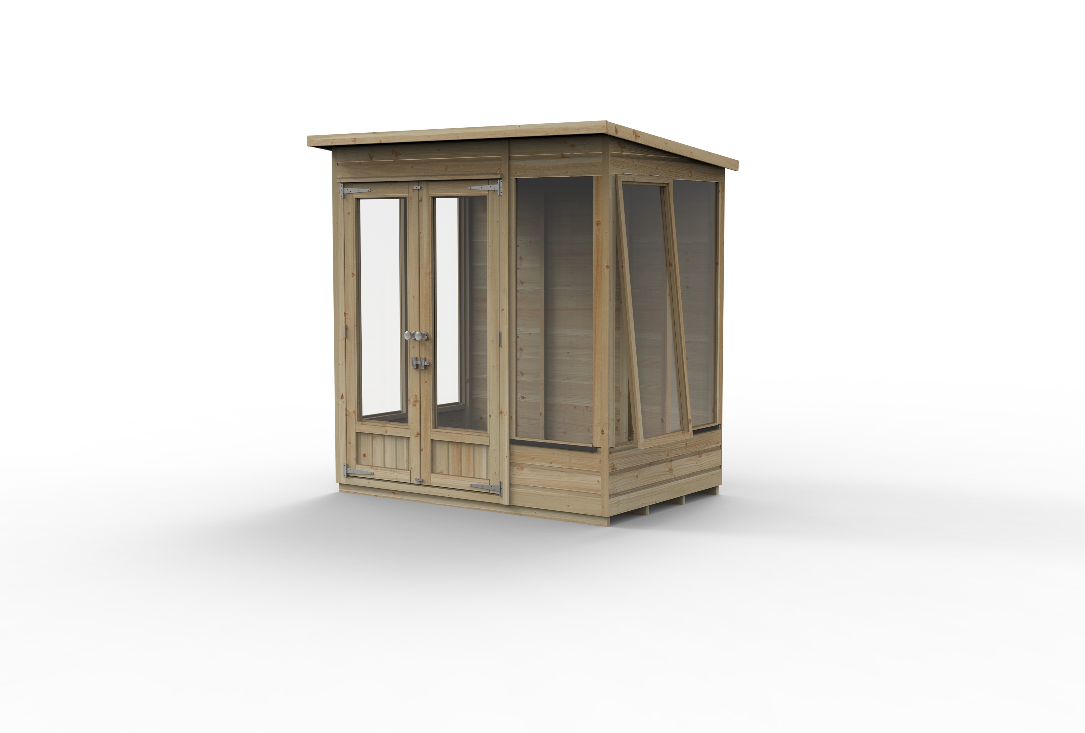 Beckwood Pent Summerhouse 6×4  Double Door  5 Windows  1 Opening