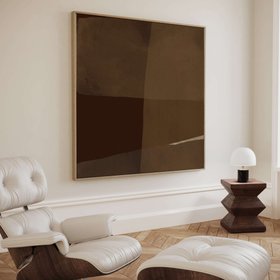 Burnt Umber Framed Canvas