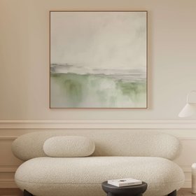 Côte Square Framed Canvas - Green