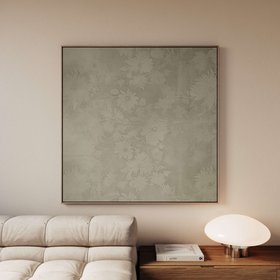 Faded Square Framed Canvas - Square / Olive