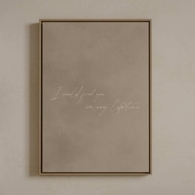 How Lucky Are We Framed Canvas  - Neutral / White