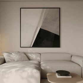 Sky Dance Framed Canvas - Smoky Olive