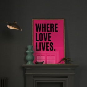 Where Love Lives - Burgundy / Powder Blue