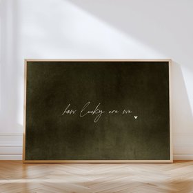 How Lucky Are We - Horizontal / Burgundy