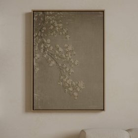 Blossom Framed Canvas - Espresso Brown