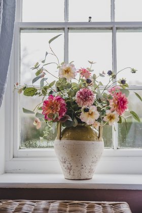 Faux Sunset Dahlia Bouquet
