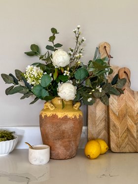 Faux Peony Small Bouquet