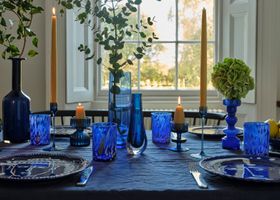 Blue Murano glasses