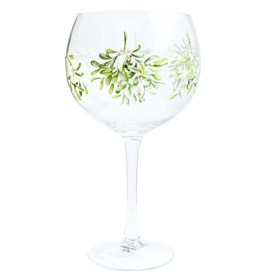 Mistletoe Balloon Gin Glass