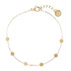 Gold Stainless Steel Starry Bracelet