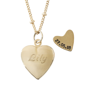 Personalised Engraved Heart Locket Necklace