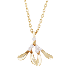 Mistletoe Necklace in Gold