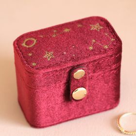Starry Night Velvet Petite Travel Ring Box