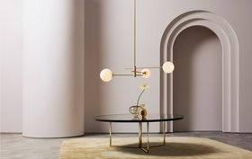 Trevi Pendant, Satin Brass