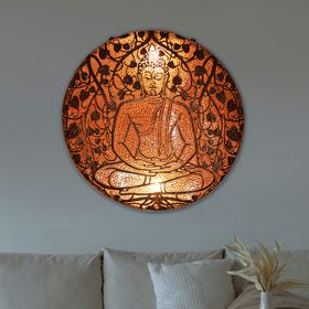 Copper Round Dome Buddha Wall Lamp