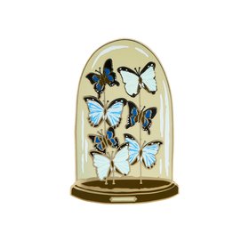 Butterfly dome enamel pin badge