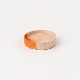 Terracotta and blush concrete coaster