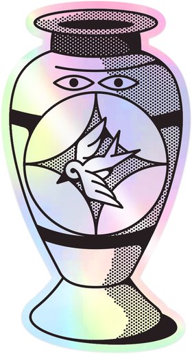 V&A Illustrated Souvenir Collection - vase stickers