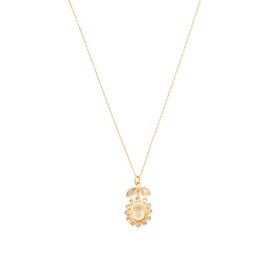 Prehnite and labradorite flower necklace by Carousel Jewels