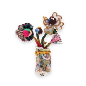 Flower vase brooch