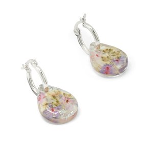 172919 GYPSOPHILA TEARDROP HOOP EARRINGS (1) £30