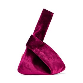 173241 BURGANDY VELVET LOOP BAG (2) £38