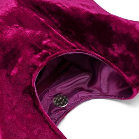 173241 BURGANDY VELVET LOOP BAG (1) £38