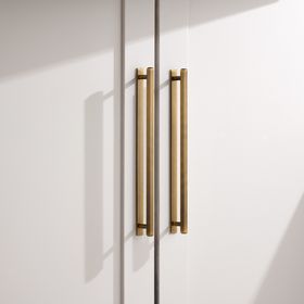 Brass Hexagonal Bar Cabinet Door Handles with Backplate in Antique Gold